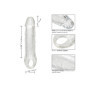 Guaina manicotto realistico per pene con anello testicoli Clear Extension 7.5 Inch