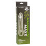 Guaina manicotto realistico per pene con anello testicoli Clear Extension 7.5 Inch