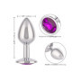 Plug anale in metallo con pietra Jewel Small Amethyst Plug