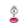 Plug anale in metallo con pietra indossabile Jewel Small Rose Plug