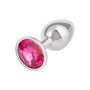 Plug anale in metallo con pietra indossabile Jewel Small Rose Plug