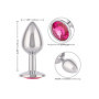 Plug anale in metallo con pietra indossabile Jewel Small Rose Plug