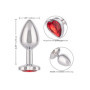 Plug anale in metallo con pietra a cuore Jewel Small Ruby Heart Plug