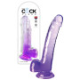 Dildo MAXI vaginale anale realistico con ventosa King Cock Clear 9 Inch Balls purple