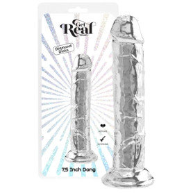 Dildo realistico grande con ventosa vaginale anale Clear Dong 7.5 Inch