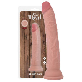 Dildo maxi realistico con ventosa vaginale anale Deluxe Dual Density Dong 11 Inch