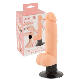 Vibratore realistico vaginale anale con ventosa Realistic Vibe M