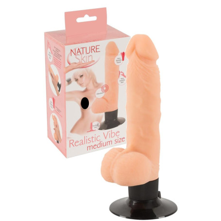 Vibratore realistico vaginale anale con ventosa Realistic Vibe M