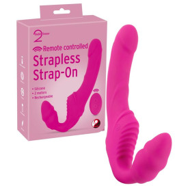 Vibratore indossabile in silicone vaginale anale Vibrating Strapless Strap-on 2
