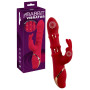 Vibratore vaginale rabbit in silicone Vibrator with 3 Moving Rings