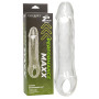 Guaina manicotto realistico per pene con anello testicoli Clear Extension 7.5 Inch