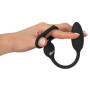 Vibratore anale plug Cock and Ball penis Ring