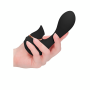 Vibratore vaginale per punto G in silicone con succhia clitoride Mythical Black