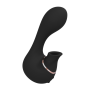 Vibratore vaginale per punto G in silicone con succhia clitoride Mythical Black