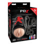 Set Masturbatore Elite Ass Gasm Vibrating con Kit 3 anelli e plug anale vibrante