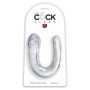 Dildo doppio fallo trasparente King Cock Double Trouble M