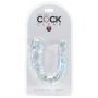 Dildo doppio fallo trasparente King Cock Double Trouble M
