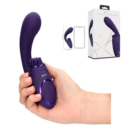 Vibratore Punto G onde pulsate e setole vibranti