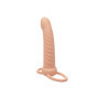 vibratore ricaricabile strap-on con anello fallico