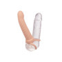 vibratore ricaricabile strap-on con anello fallico