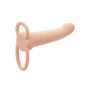 vibratore ricaricabile strap-on con anello fallico