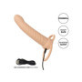 vibratore ricaricabile strap-on con anello fallico