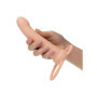 vibratore ricaricabile strap-on con anello fallico