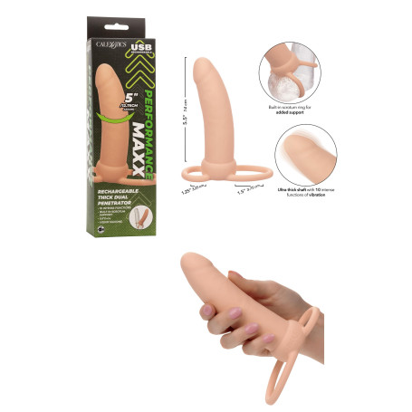 CalExotics Performance Maxx vibratore ricaricabile doppio anello fallico