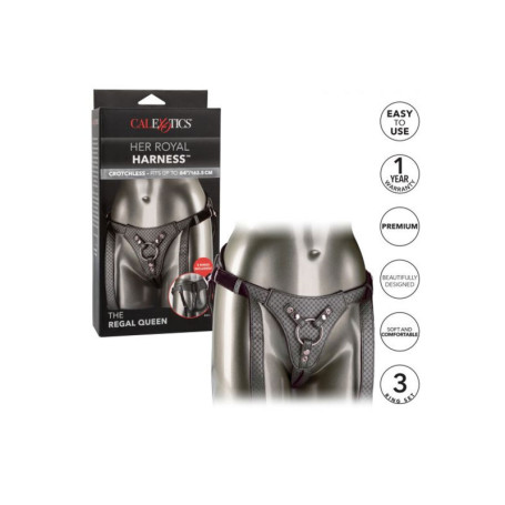 imbragatura strap on The Regal Queen harness her royal