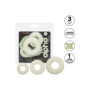 Anelli fallici ritardanti uomo in Silicone 3 Ring Set brillano al buio