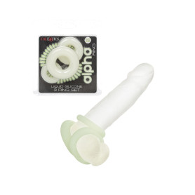 Anelli fallici ritardanti uomo in Silicone 3 Ring Set brillano al buio