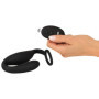 Vibratore in silicone nero per prostata con fallo vibrante con anello fallico
