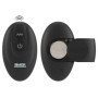 Vibratore in silicone nero per prostata con fallo vibrante con anello fallico