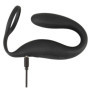 Vibratore in silicone nero per prostata con fallo vibrante con anello fallico