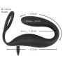 Vibratore in silicone nero per prostata con fallo vibrante con anello fallico