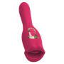 Vibratore con morbide labbra e lingua vibrante stimolatore clitoride sextoys per donna