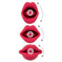 Vibratore con morbide labbra e lingua vibrante stimolatore clitoride sextoys per donna