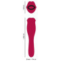 Vibratore con morbide labbra e lingua vibrante stimolatore clitoride sextoys per donna