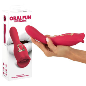 Vibratore con morbide labbra e lingua vibrante stimolatore clitoride sextoys per donna