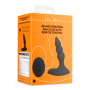 Vibratore anale in silicone nero a sfere con telecomando