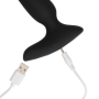 Vibratore anale in silicone nero a sfere con telecomando