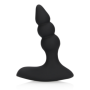 Vibratore anale in silicone nero a sfere con telecomando