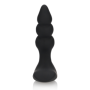 Vibratore anale in silicone nero a sfere con telecomando