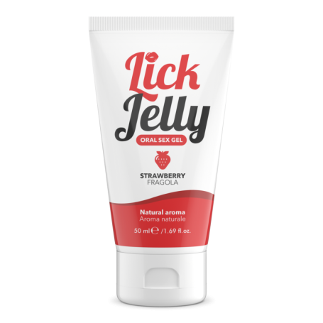 Lubrificante lick fragola a base acqua 50 ml oral sex gel