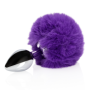 Plug anale in metallo con coda Bunny Tail Purple