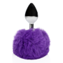 Plug anale in metallo con coda Bunny Tail Purple