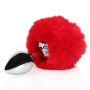 Plug anale in metallo con coda Bunny Tail Red