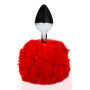 Plug anale in metallo con coda Bunny Tail Red