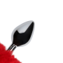Plug anale in metallo con coda Bunny Tail Red