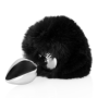 Plug anale in metallo con coda Bunny Tail Black